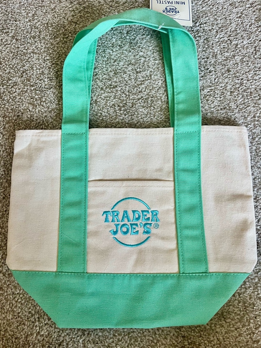 Trader Joe’s Mini Pastel Canvas Tote Bag